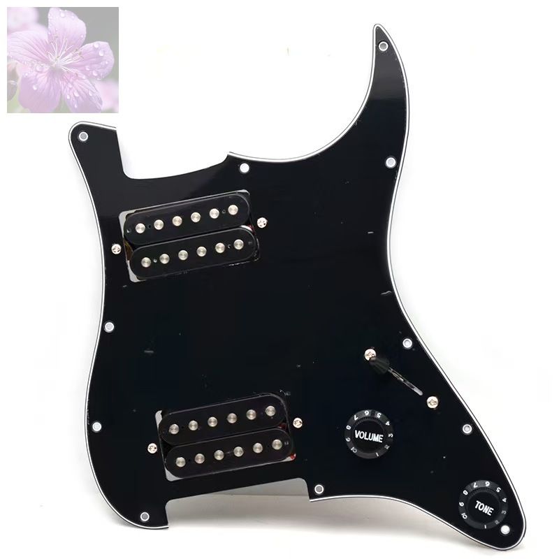 Alnico 5 Prewired Strat Pickguard Накладка с разделителем катушек HH Loaded Pickguard с набором звукоснимателей хамбакера, многоцветная