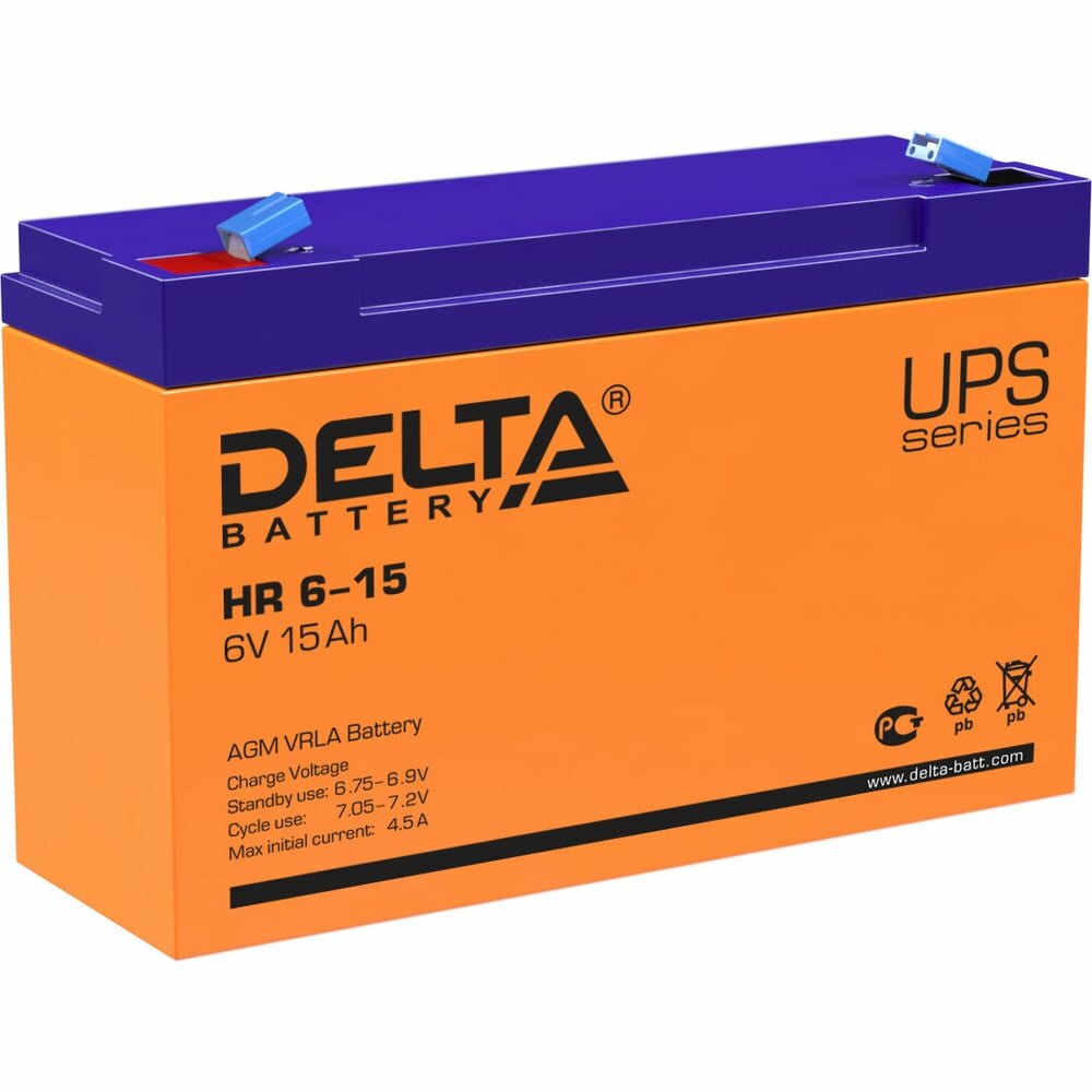 Батарея аккумуляторная Delta HR 6-15