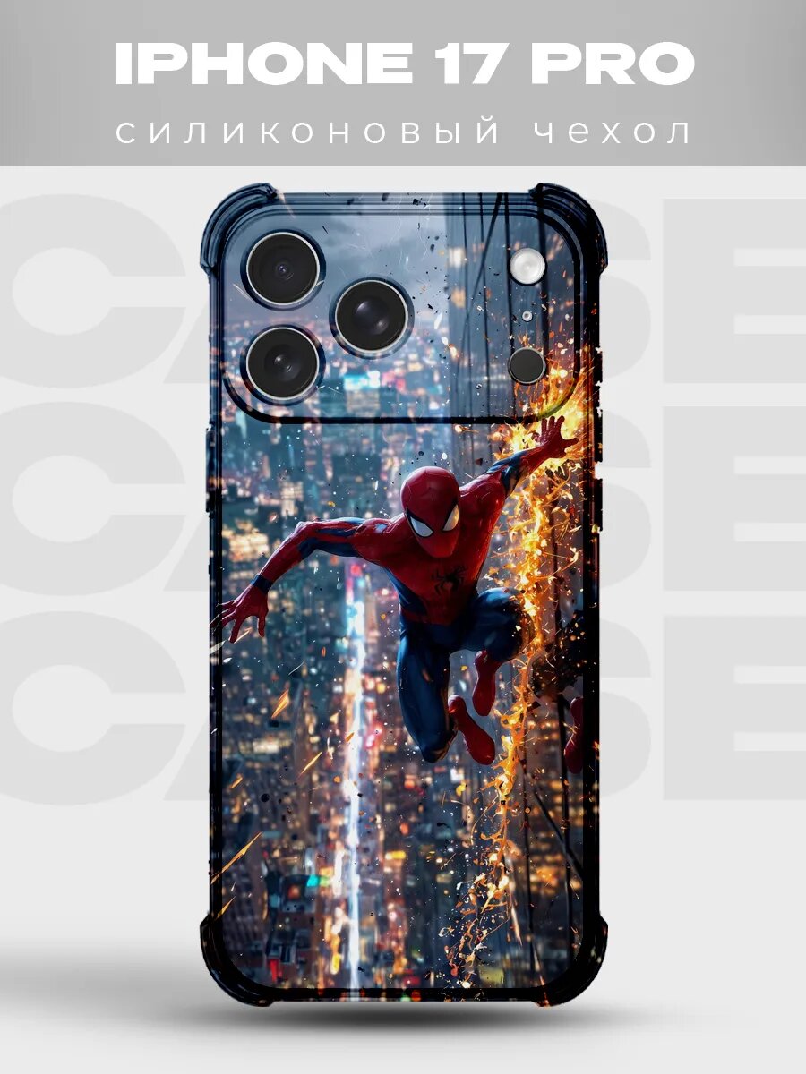 Чехол на iPhone 17 Pro Человек-паук spiderman комикс spider