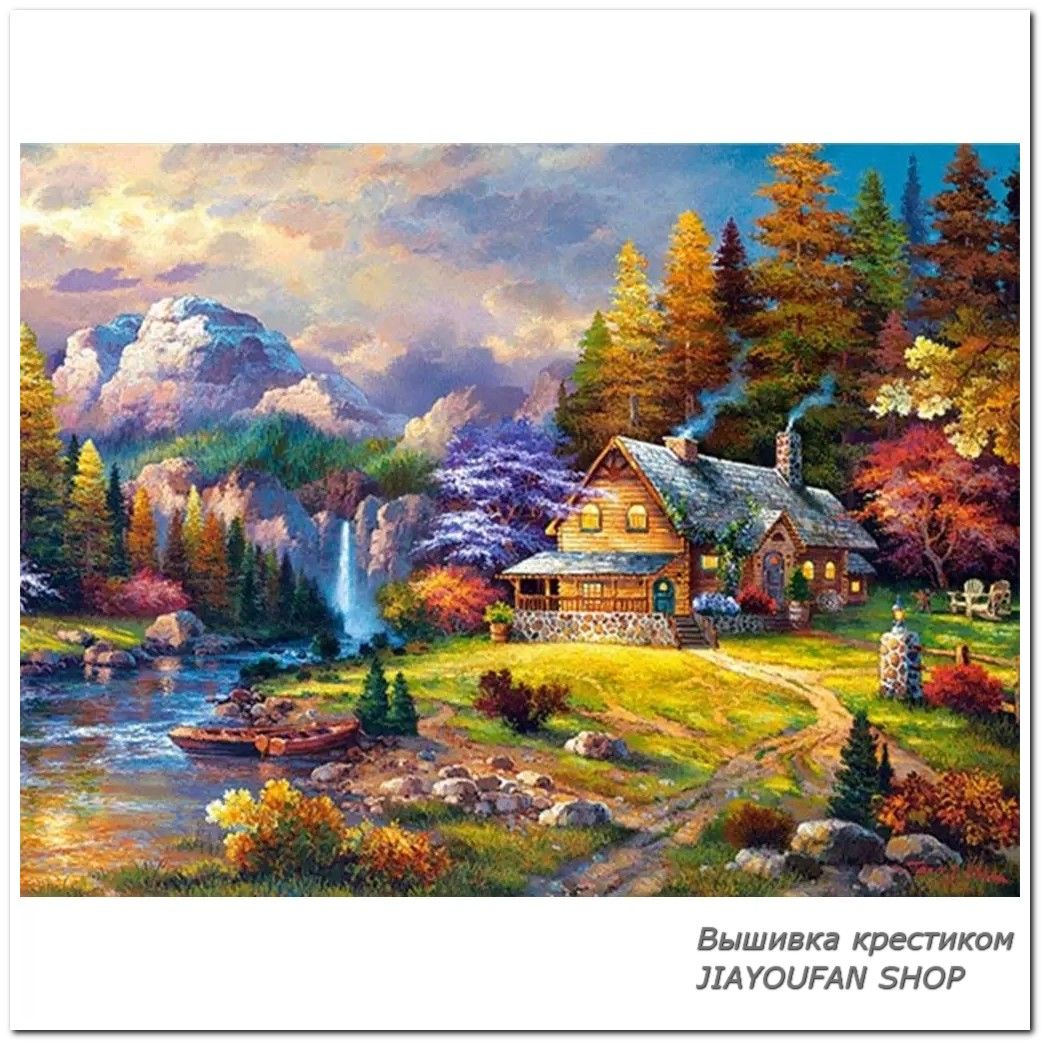 Набор для вышивания крестом, 14 Канiteй (14CT), канва 50x60 см, готовая вышивка 40x50 см
