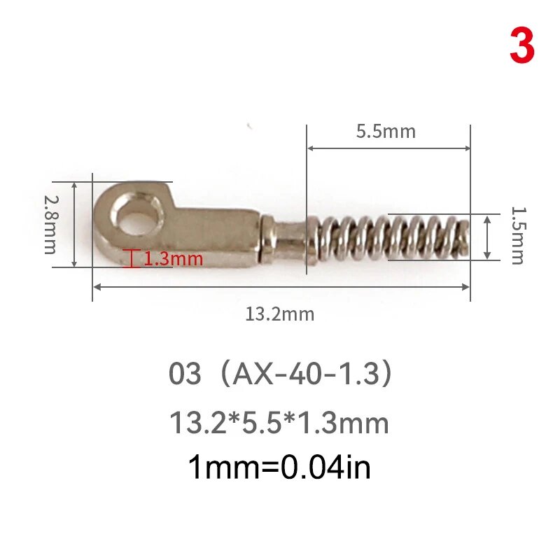 Зажим для провода AX-40-1.3, 13.2x5.5x1.3мм, Цвет: 3