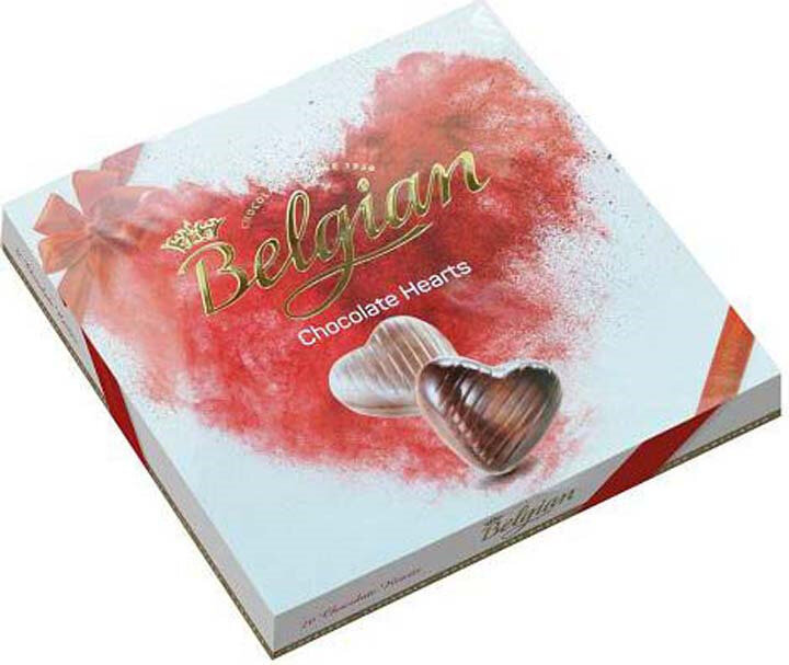 Шоколадные конфеты THE BELGIAN Сердечки /картон/ 200г