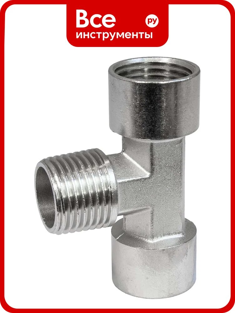 Фитинг тройник PI TOOLS T-1/2FMF резьбовой, для труб. Арт. 0255