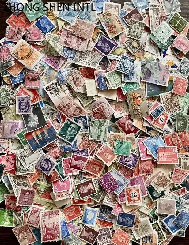 200 марок. Старые (начало - середина, конец ХХ века) редкие почтовые марки со всего мира. Европа Америка Азия и Океания