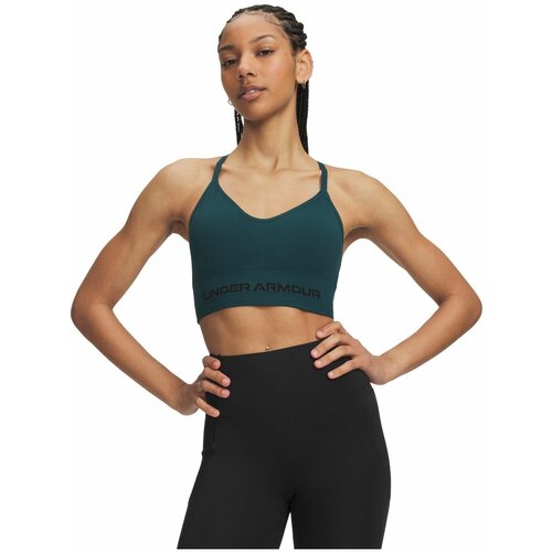 фото Топ спортивный under armour vanish seamless low bra, размер sm, зеленый