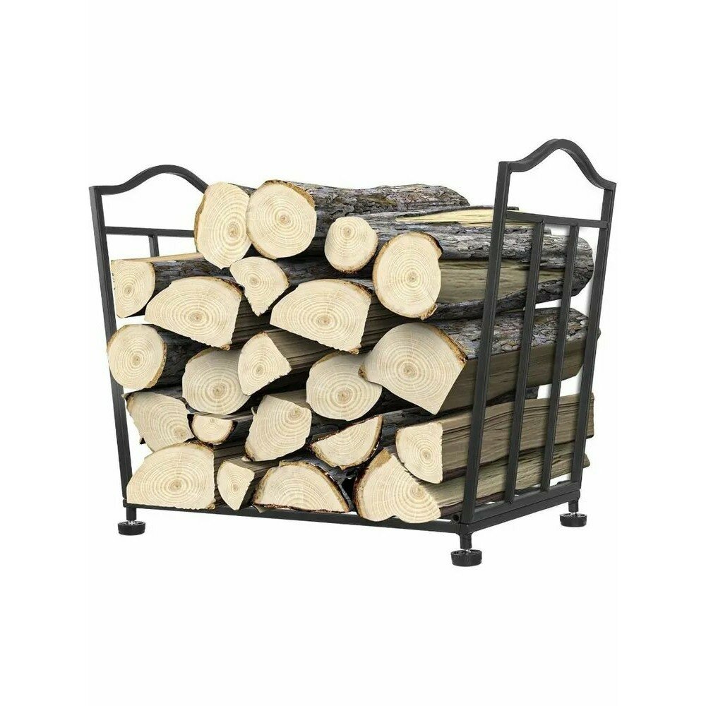 Дровница, сталь, порошковое покрытие, складная, до 60 кг, 42x28x43 см, чёрная