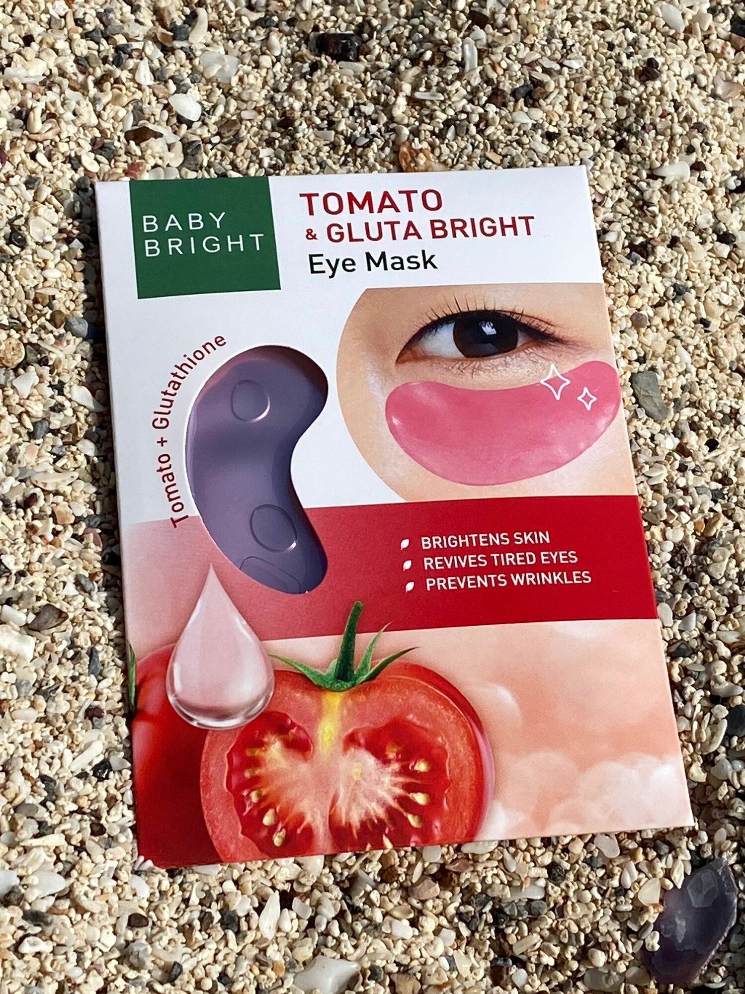 Патчи для глаз с глутатионом и экстрактом томата Baby Bright Tomato & Gluta Bright Eye Mask, 1 шт.