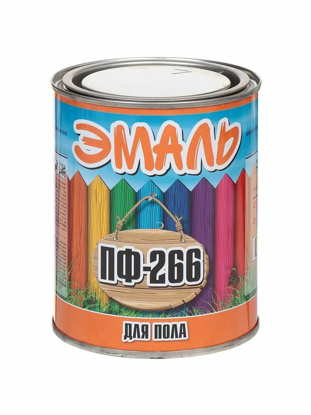 Эмаль для пола Zabor ПФ-266, алкидная, золотисто-коричневая, 0,8 кг