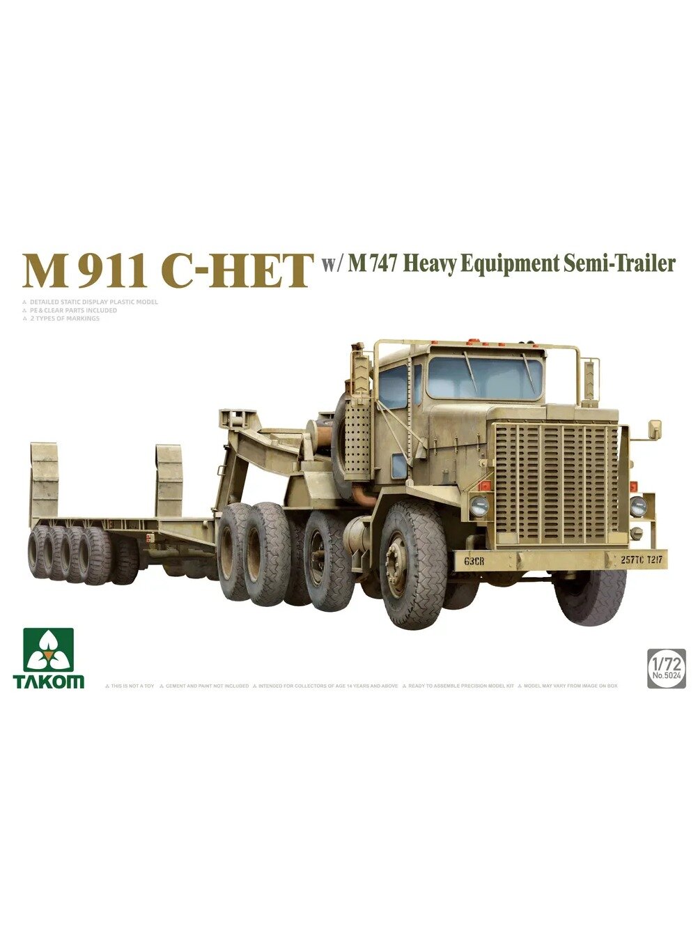 TAKOM 5024 1/72 M911 C-HET w/M747 Тяжелый полуприцеп сборная модель