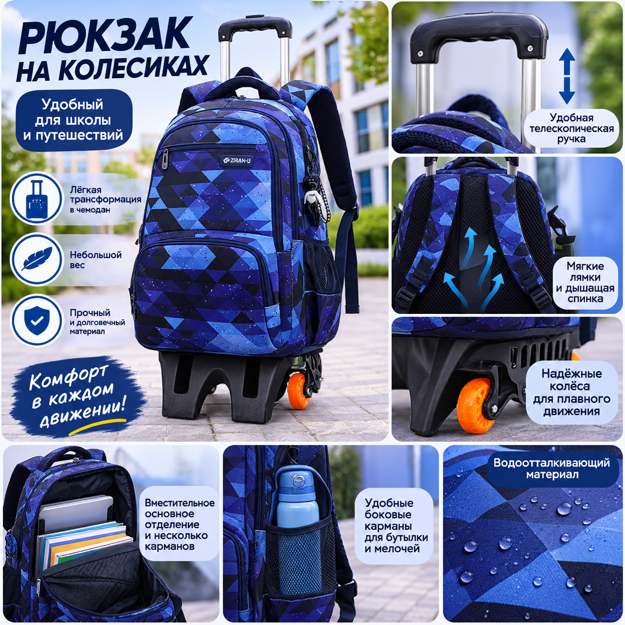 Чемодан-рюкзак LUCKY