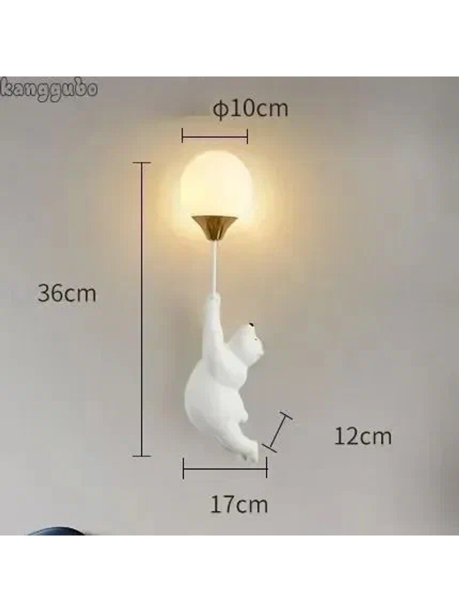 Kanggubo Бра с 3D-абажуром, G9, 5 Вт, трехцветное затемнение (синий, розовый, белый)