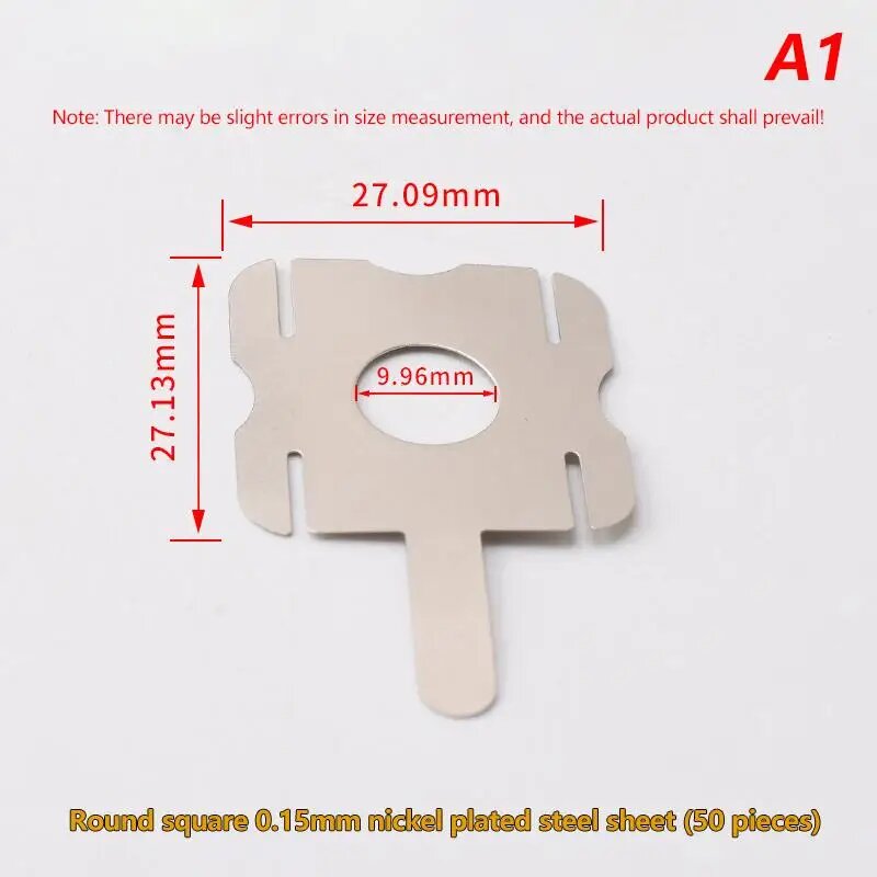 50 шт. Никелевые пластины для точечной сварки ZLinKJ Round Square 50pcs
