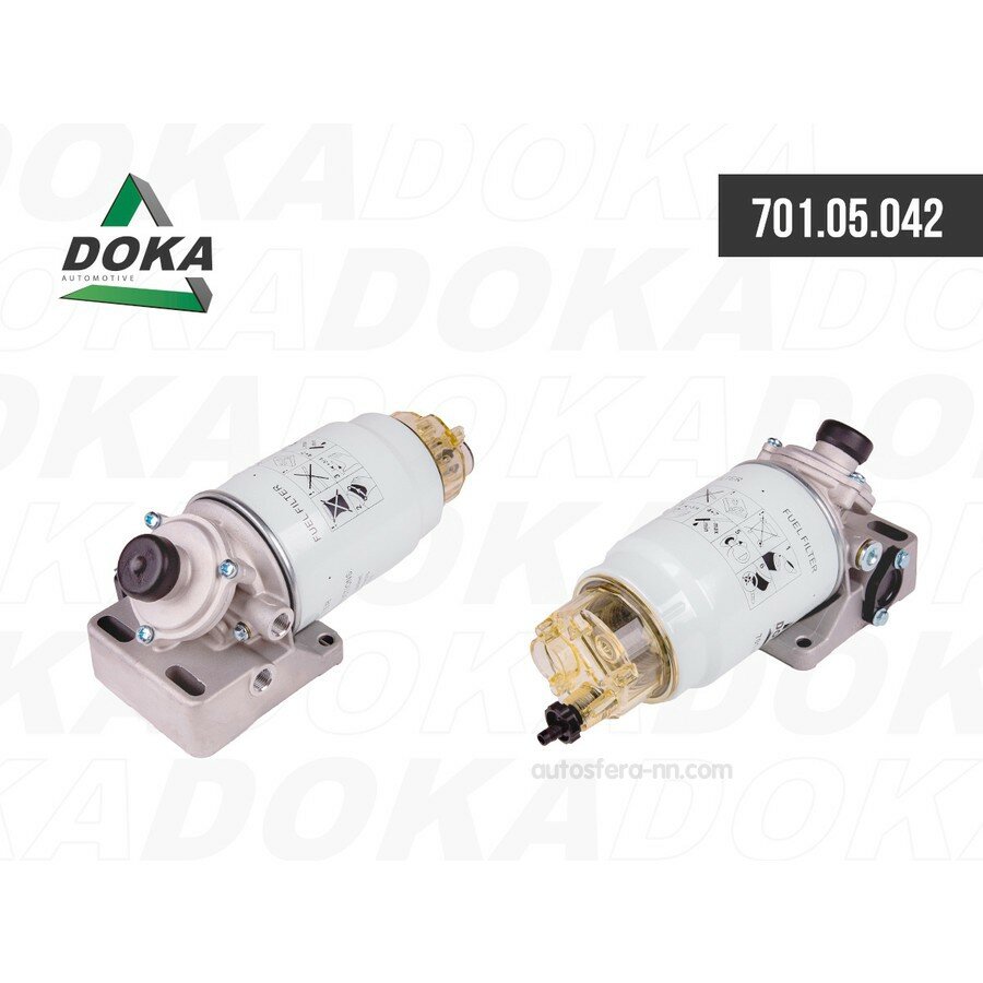 DOKA 70105042 Фильтр грубой очистки топлива в сборе (фгот) ЕВРО-2 (Прилайн) маленький С/О (без подогрева и без датчика воды)