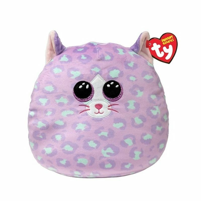 Мягкая игрушка Ty Squishy Beanies кот Cassidy, серый, 22 см