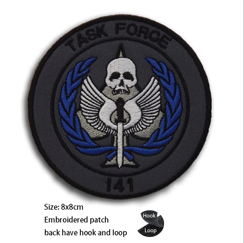 Патч Call of Duty TASK FORCE 141 Синий, hook Loop patch 6