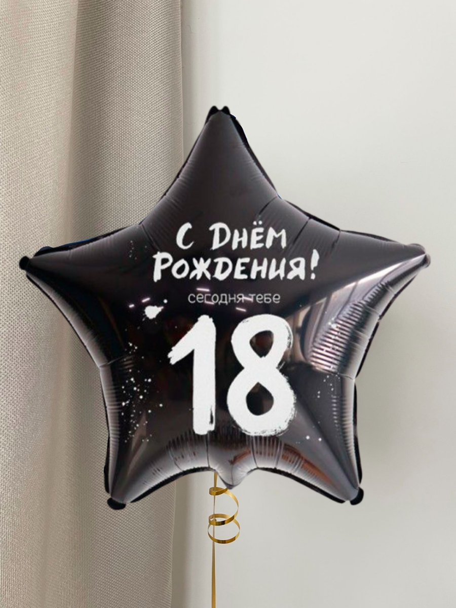 Воздушный шар с гелием с днём рождения 18 лет