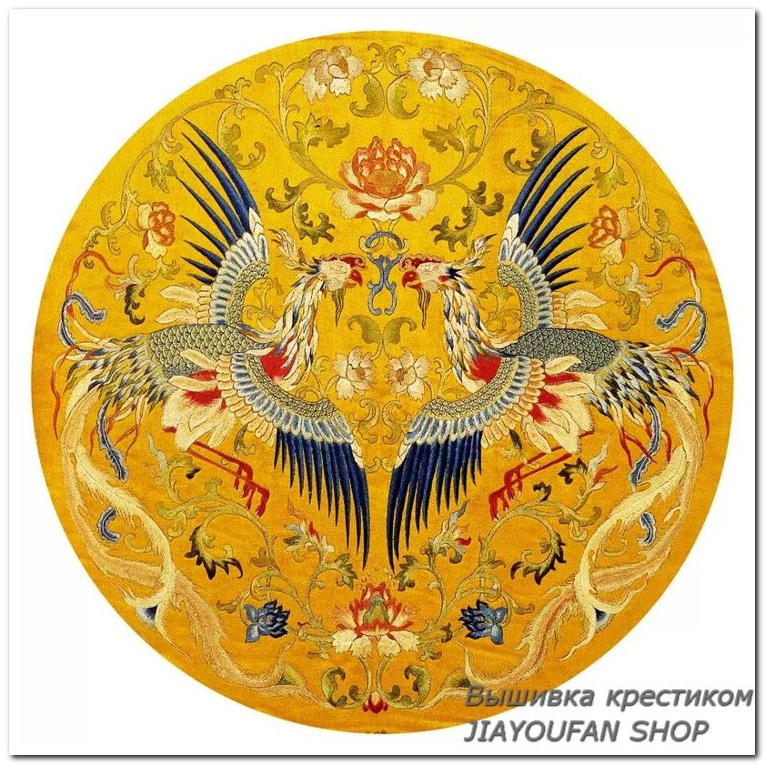 Набор для вышивания крестом, 11 Канiteй (11CT), канва 60x60 см, готовая вышивка 50x50 см