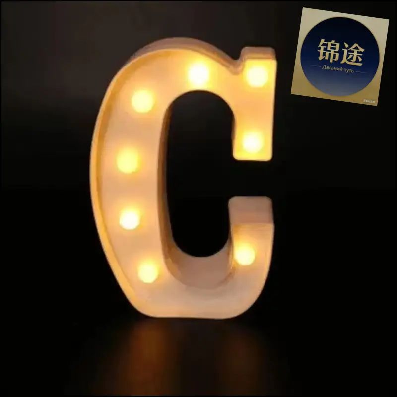 Большой светящийся знак любви, алфавитная LED-декорация A-Z ,22 см