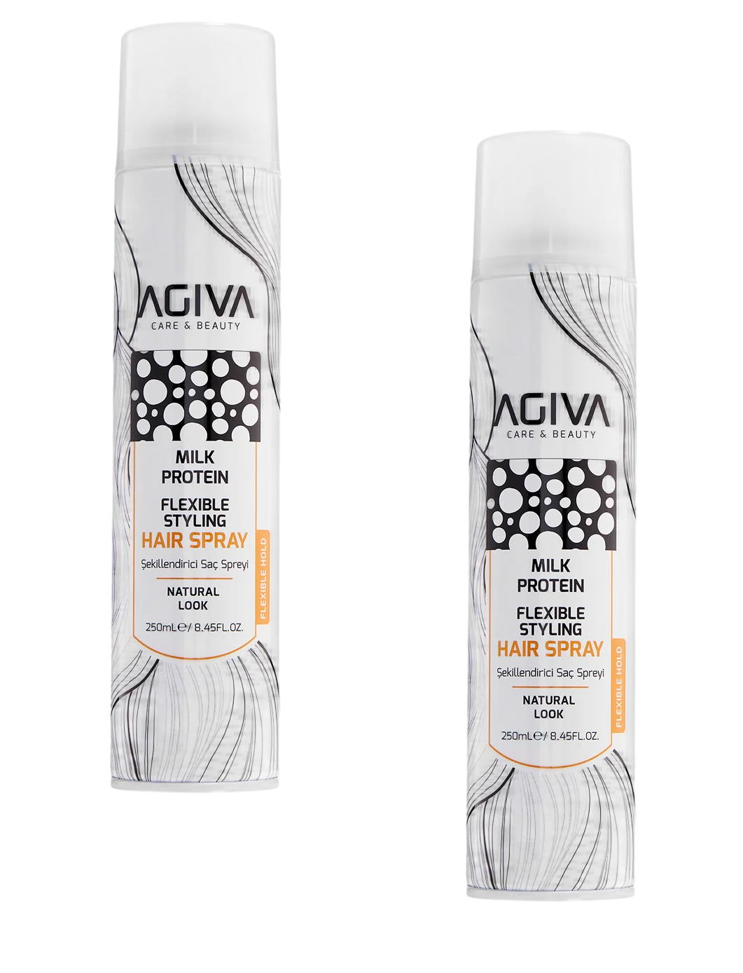 Лак Аgİva для укладки волос Milk Protein Amino Complex Pro Care Hair Sprey 250мл 2шт