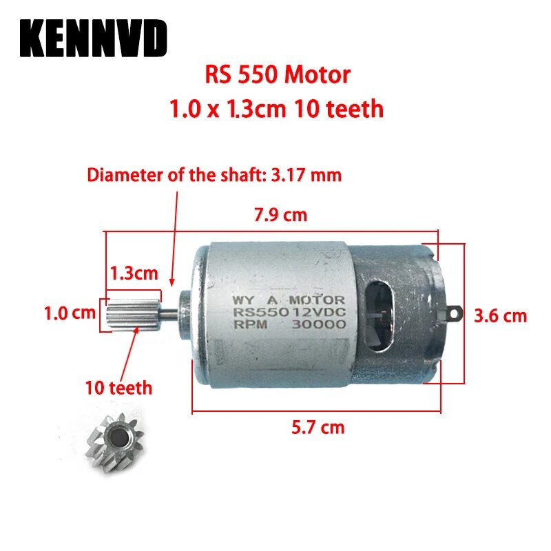 Мотор RS 550 12V550 30000RPM 1.0x1.3см