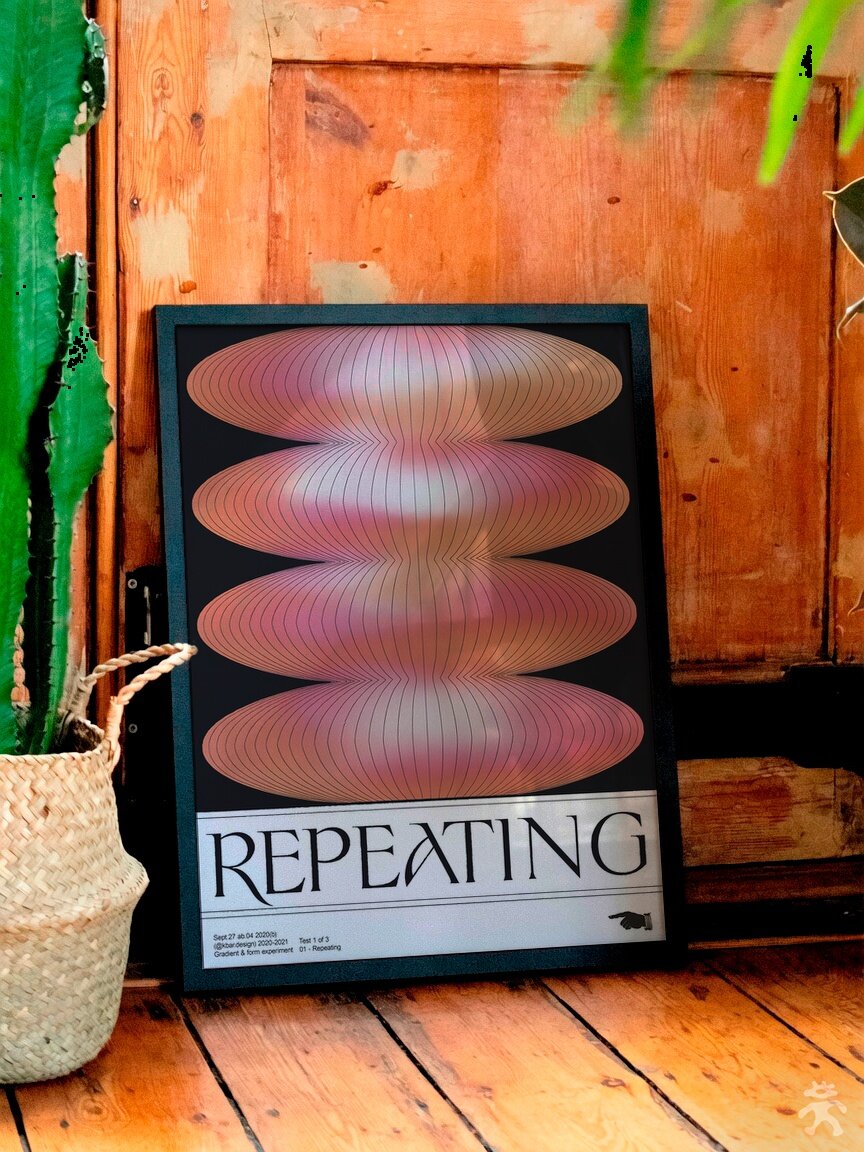 Интерьерный постер "Repeating" в стиле pinterest, формат 30x40 см — фото 1
