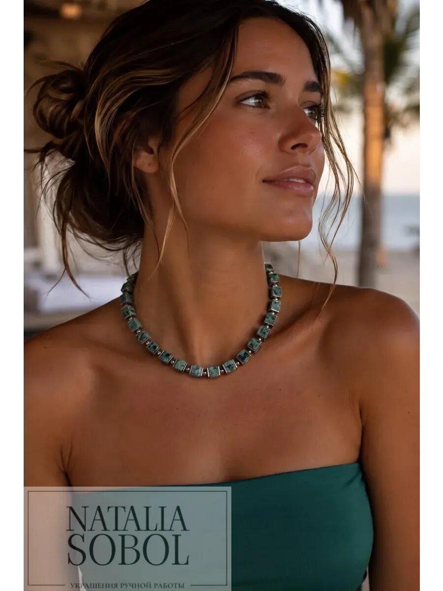 Чокер Natalia Sobol, яшма, гематит