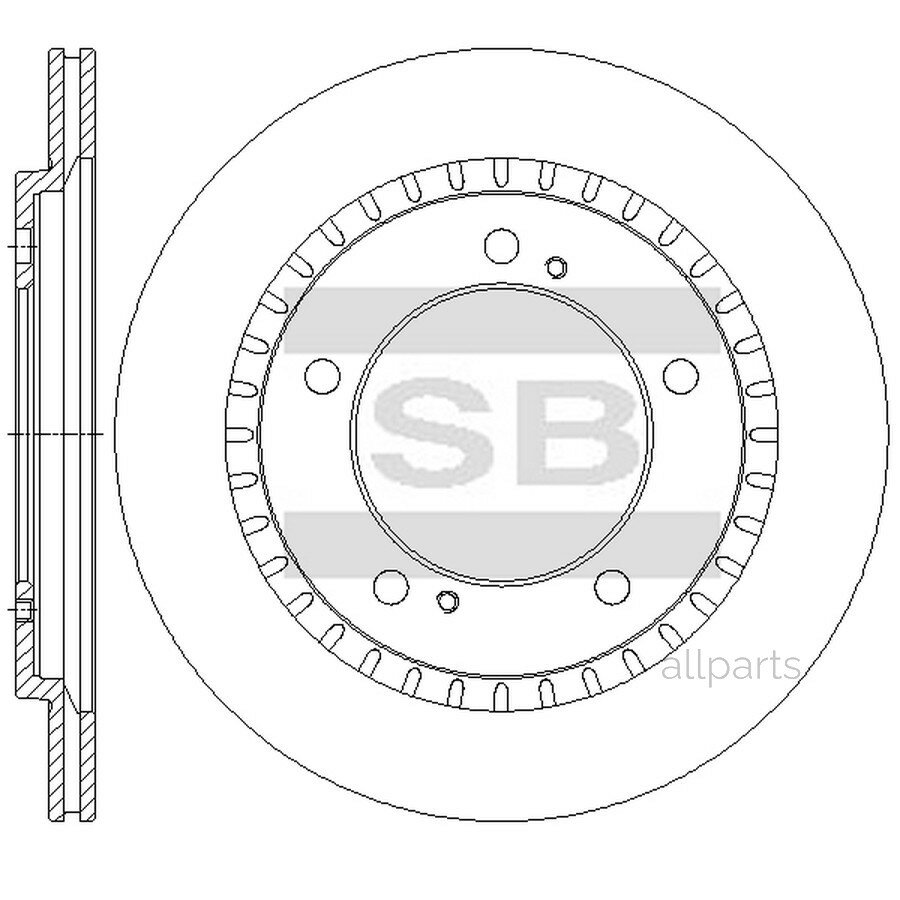 SANGSIN BRAKE SD4825 Диск тормозной (Спереди) Suzuki Escudo 97-05 / Grand Vitara 97-05