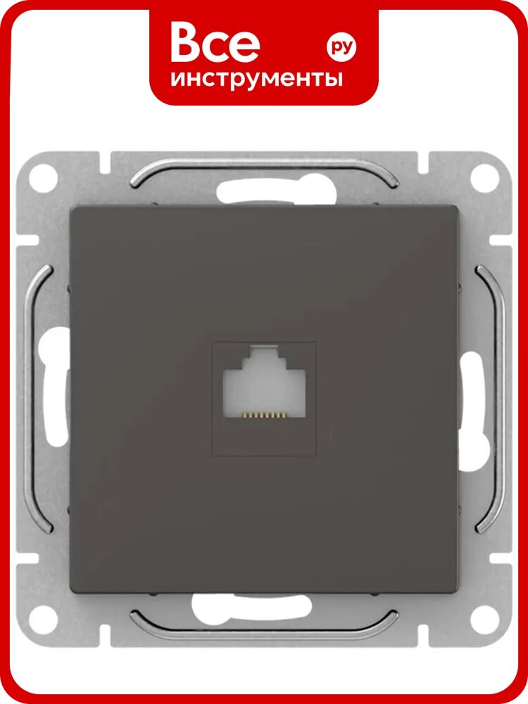 Механизм компьютерной розетки EKF Эпика RJ45 (cat6), мокко UP1-SOM-RJ45-6