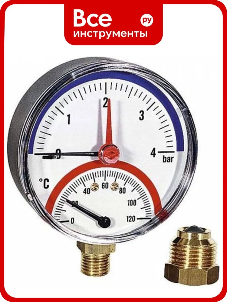 Термоманометр Watts F+R828 радиальный 80 mm 10018749