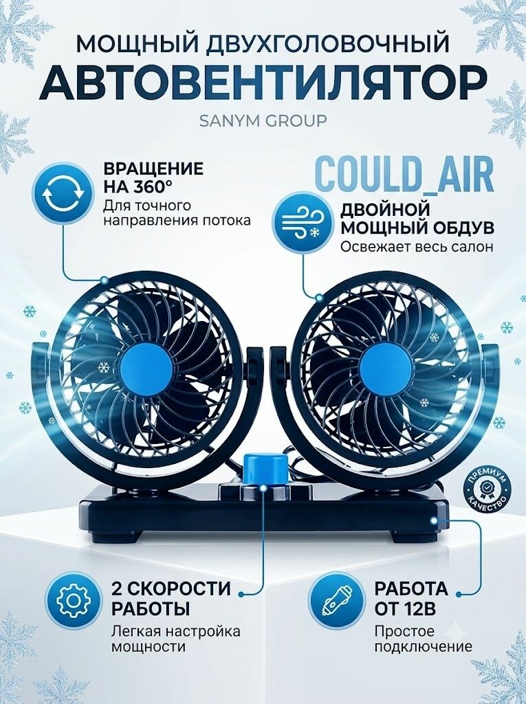 Sanym Group Вентилятор автомобильный, 12 Вт