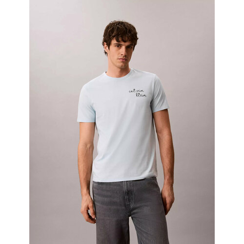 фото Футболка calvin klein jeans, 1 шт., размер m, голубой