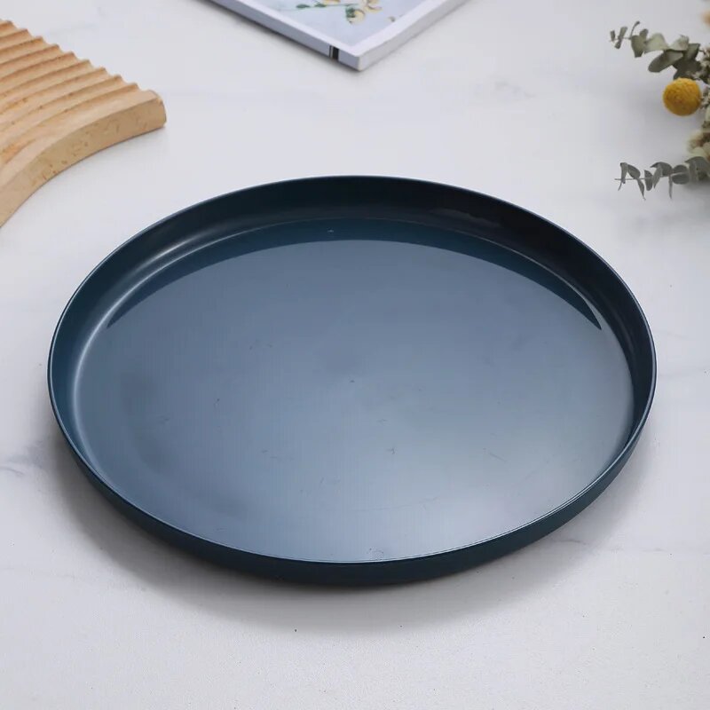 Пластиковые тарелки из пшеничной соломы Nordic Черный, 30.5cm 1pcs, FP dark blue