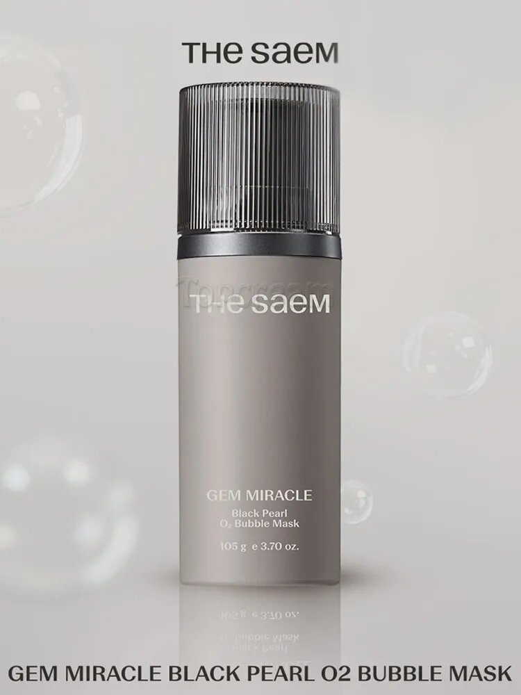 The Saem очищающая кислородная маска для лица с пудрой черного жемчуга 105 г Gem Miracle Black Pearl O2 Bubble Mask