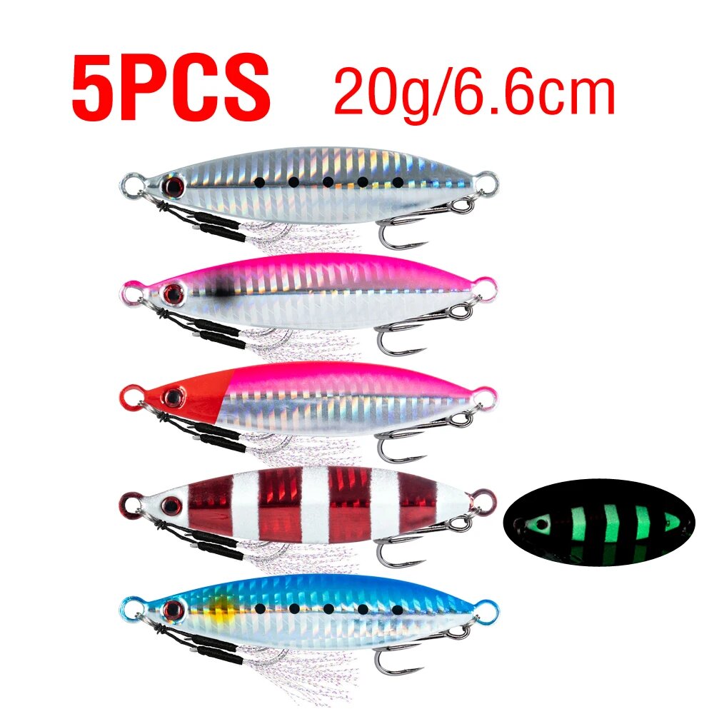 Металлические джиги 5шт, 20g, цвет 20g