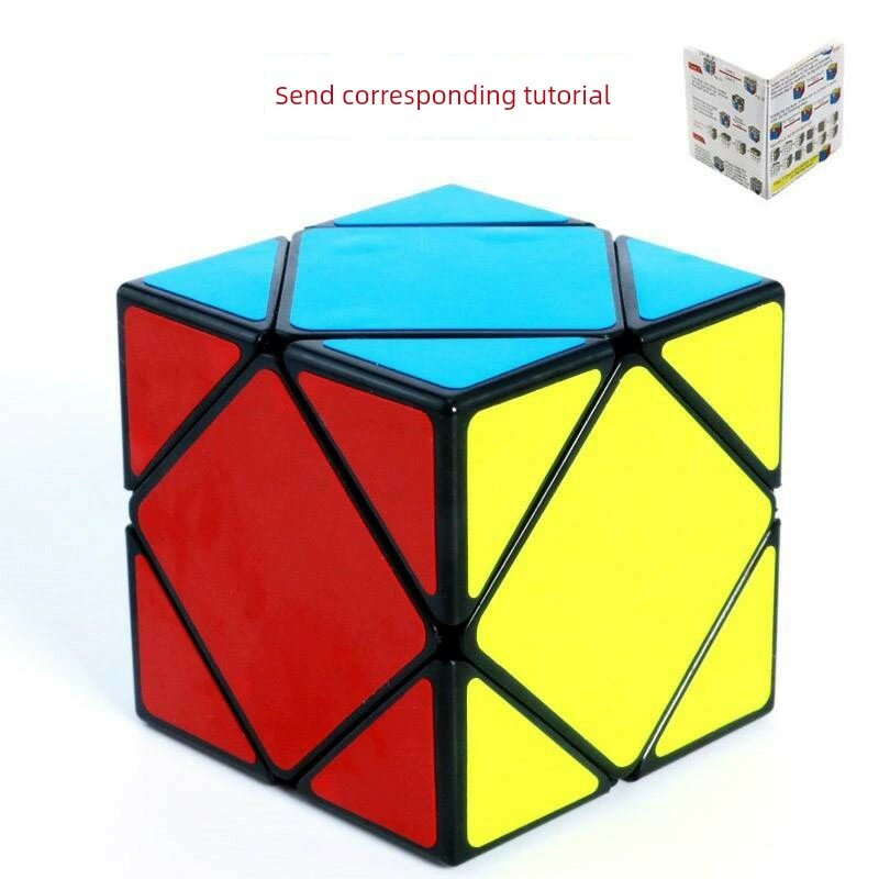 Shengshou 3x3 Наклонный Черный Магический Куб с Руководством, Образовательная Игрушка