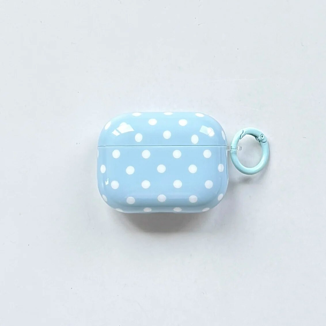 Чехол для наушников AirPods в горошек For AirPods 5, Голубой, SKY BLUE
