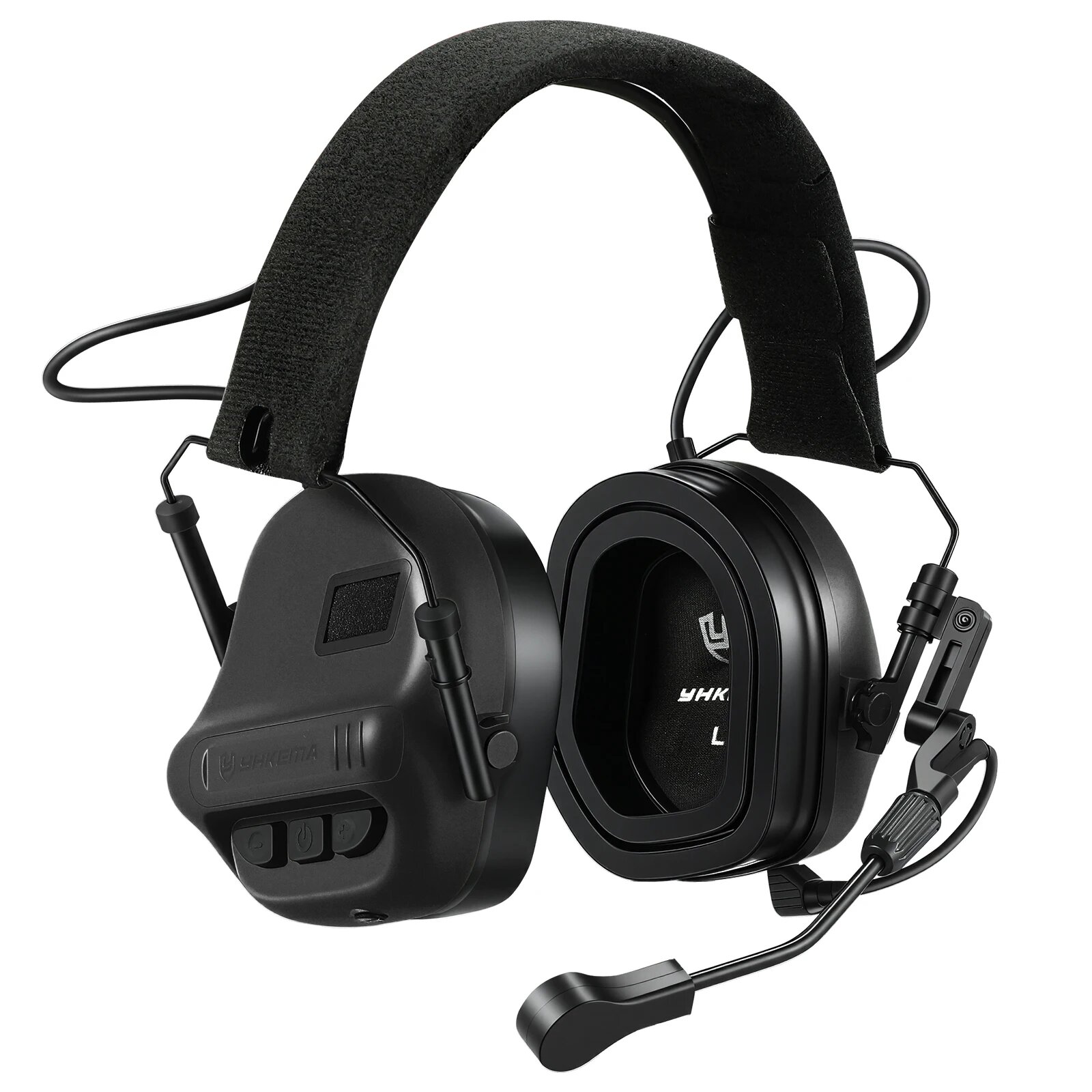 YHKEMA Шумоподавляющие наушники для стрельбы с микрофоном Черный, Black Headset