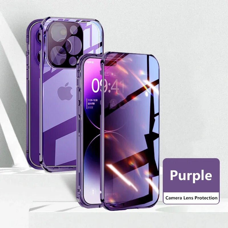 Фиолетовый чехол для iPhone 13 Pro, Camera Lens Protection