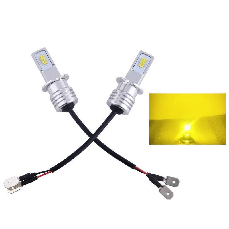 Led fog lamp 3570 aluminum alloy h3 для автомобиля помощь водителя желтый
