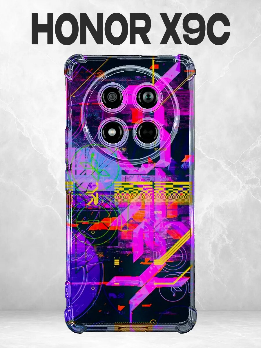 Чехол на Honor X9C скейтер неон киберпанк