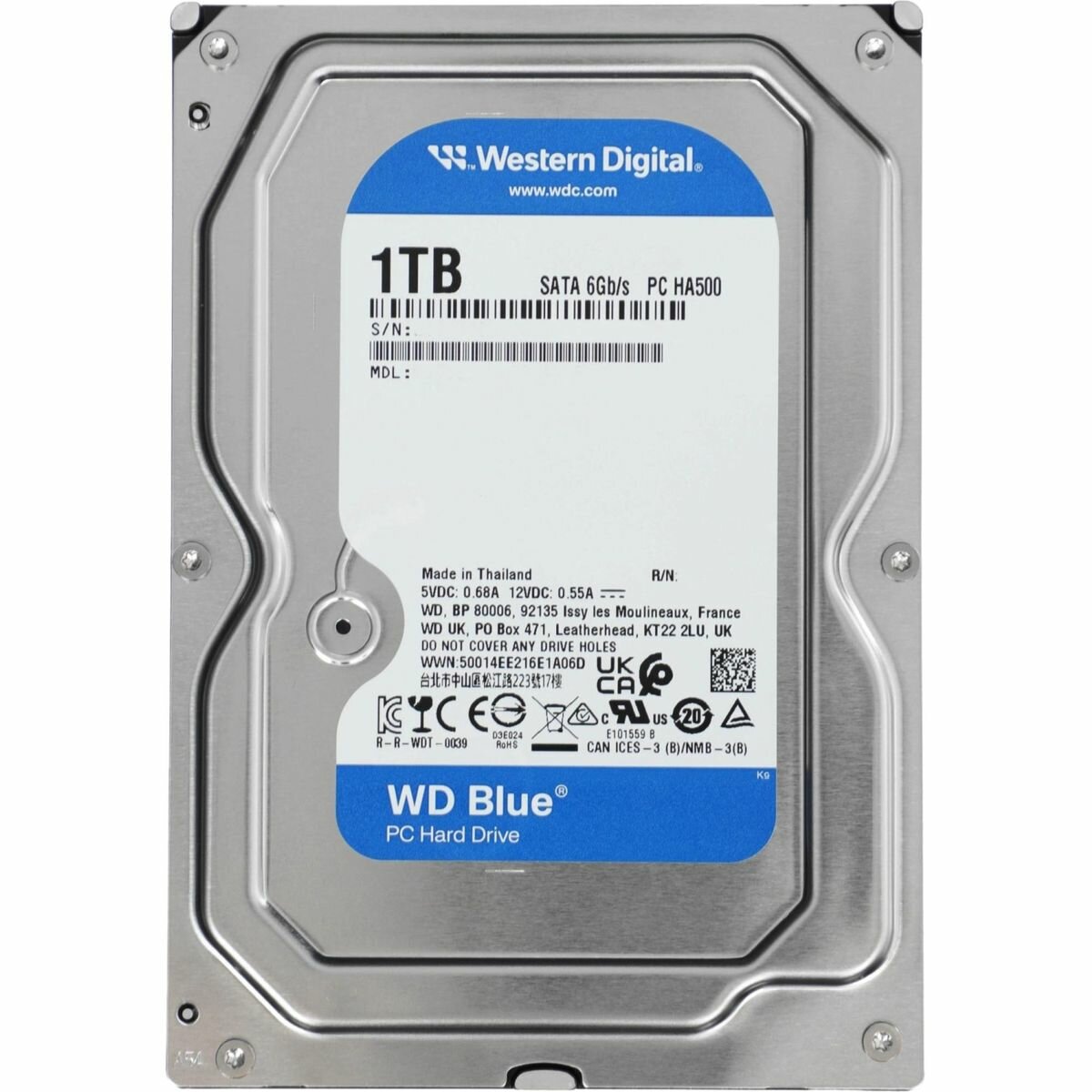 Жесткий диск WD Blue 3.5 1TB SATA 5400rpm(WD10EARZ) (2476968)
