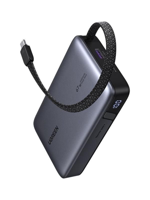 Внешний аккумулятор uGreen PB550 67W 20000mAh серый космос