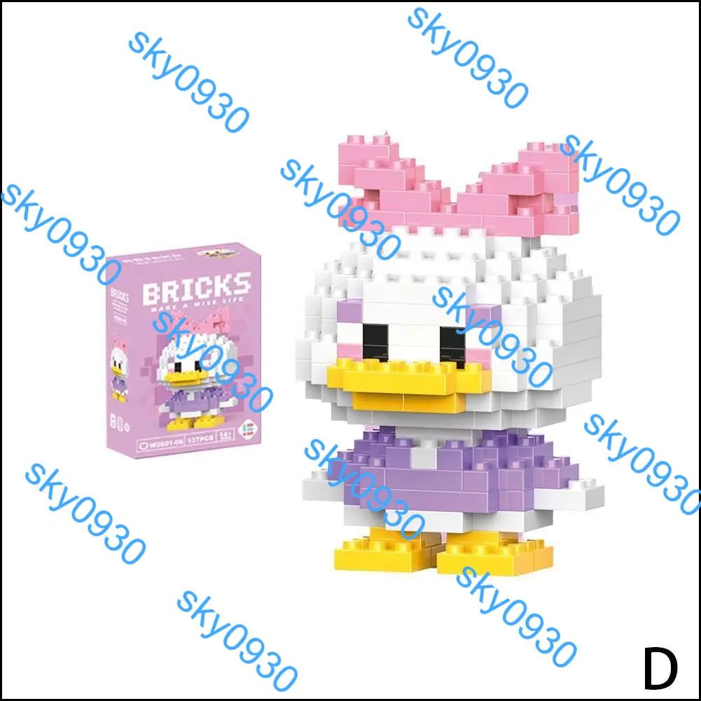 1 коробка игрушек строительных блоков, Disney Anime собирают кирпичи, Подарки для детей