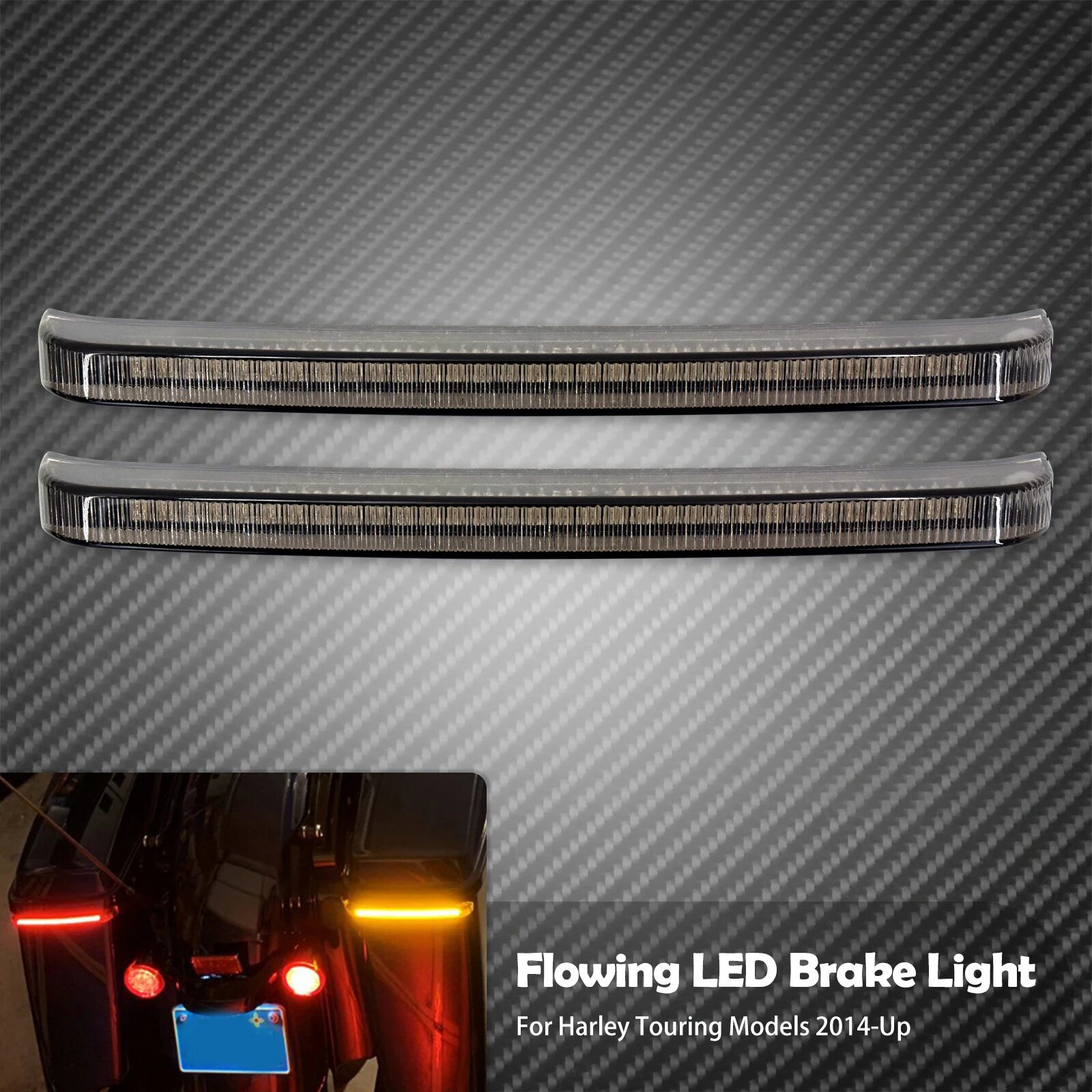 Плавный LED стоп-сигнал для Harley Touring 2014-23, Цвет: LED Brake Light B