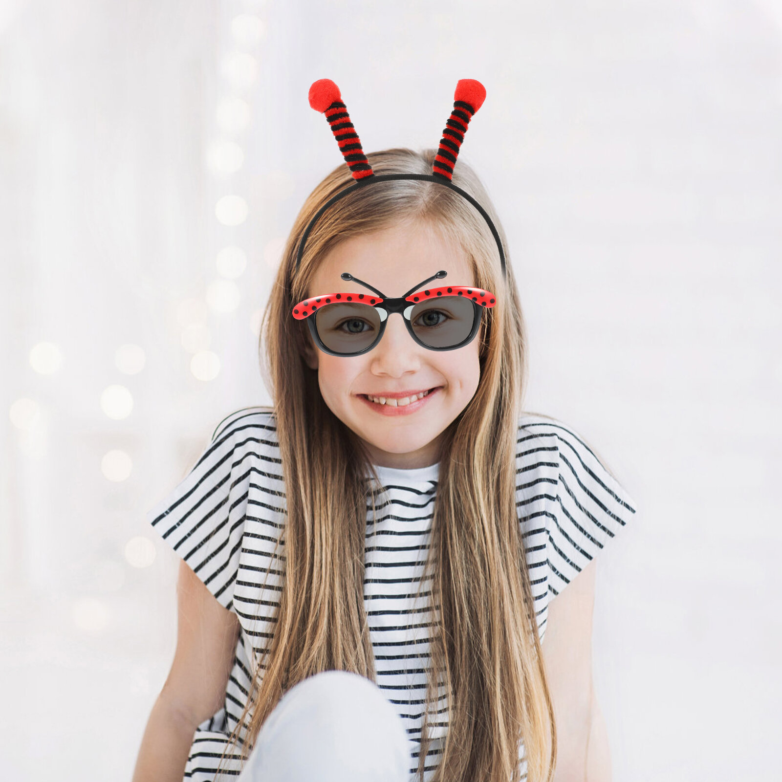 Набор Из 1 Штуки: Ободок С Очки ЖукLadybug Для Косплея И Вечеринок Размер: Разные Цвета