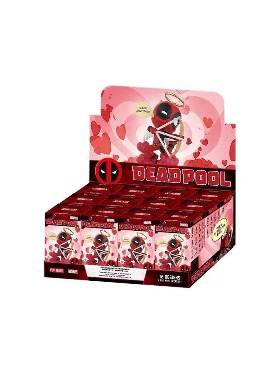POP MART - Коллекция Marvel Deadpool Серия Слепая коробка, Подарки, украшения комнат, Набор (12 шт)