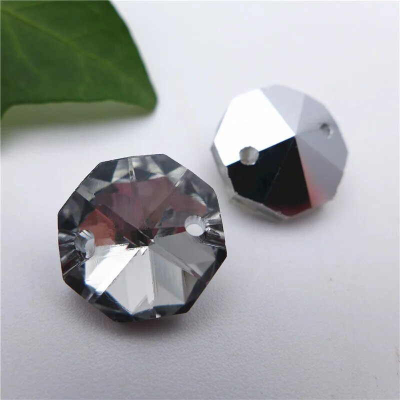 Хрустальные восьмиугольные бусины Azapias 14 мм, 100 шт. E41 silver