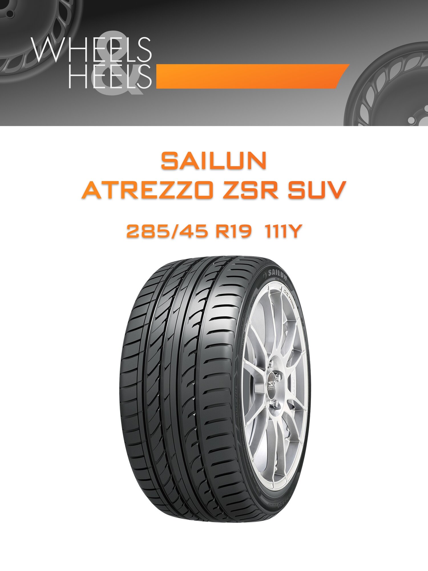 Шина автомобильная SAILUN ATREZZO ZSR SUV AT 285/45 R19 111Y XL SUMMER, летняя, универсальная