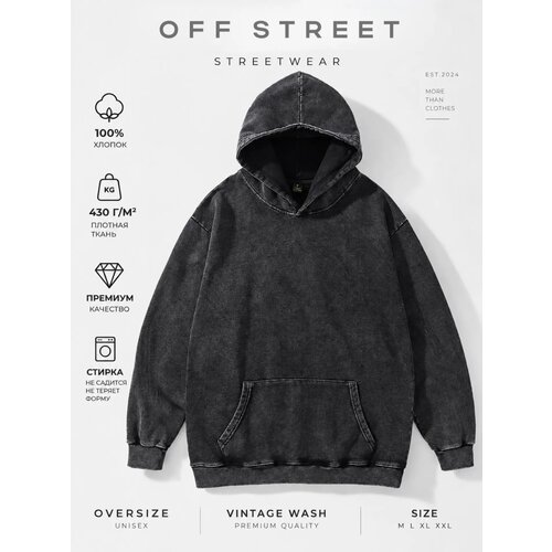 фото Худи off street, 1 шт., размер s, , черный