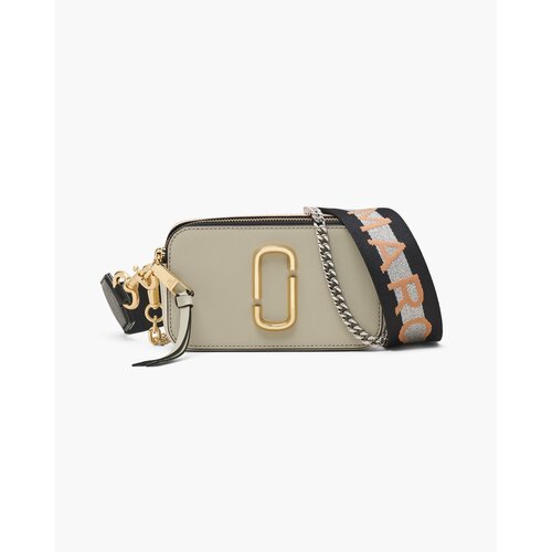 фото Сумка кросс-боди marc jacobs the colorblock chain snapshot, фактура рельефная, светло-бежевый